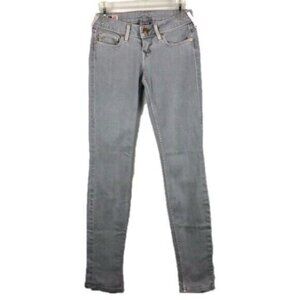 True Religion Shannon Jeans in Gray Womens Size 25‎ Skinny Denim